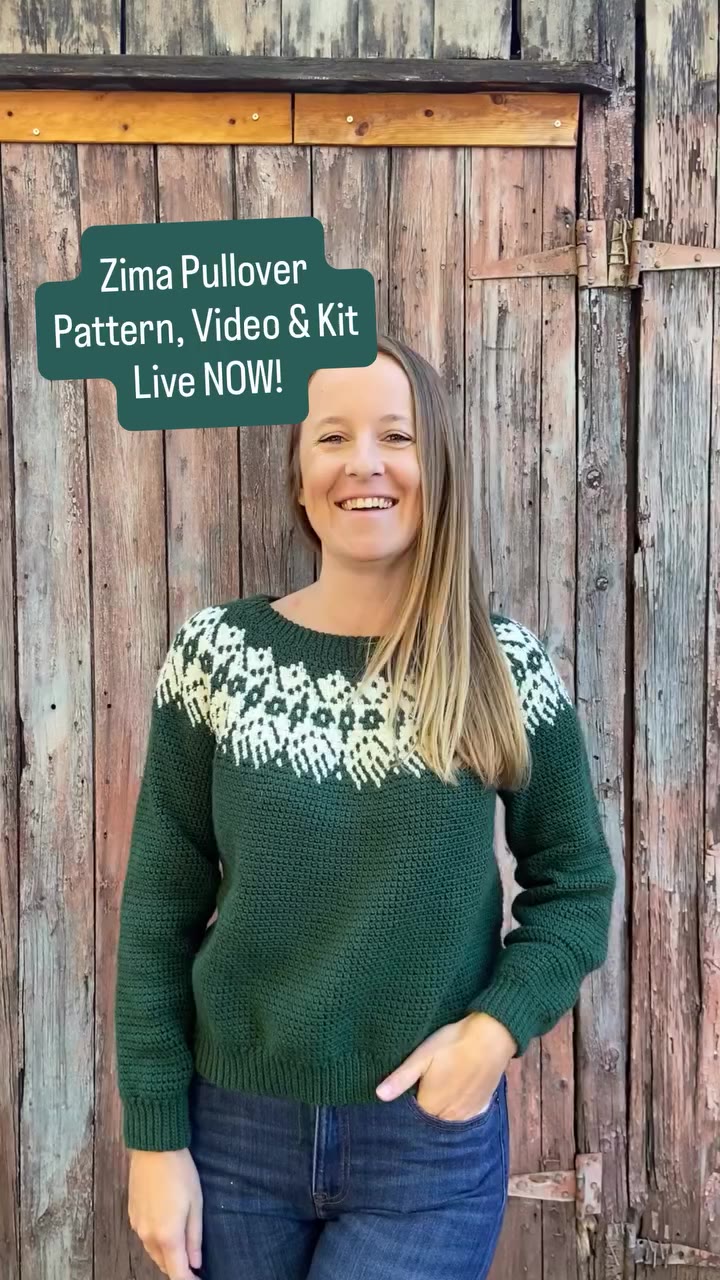 The Zima Pullover pattern is now available and in more ways than ever! Get the…
