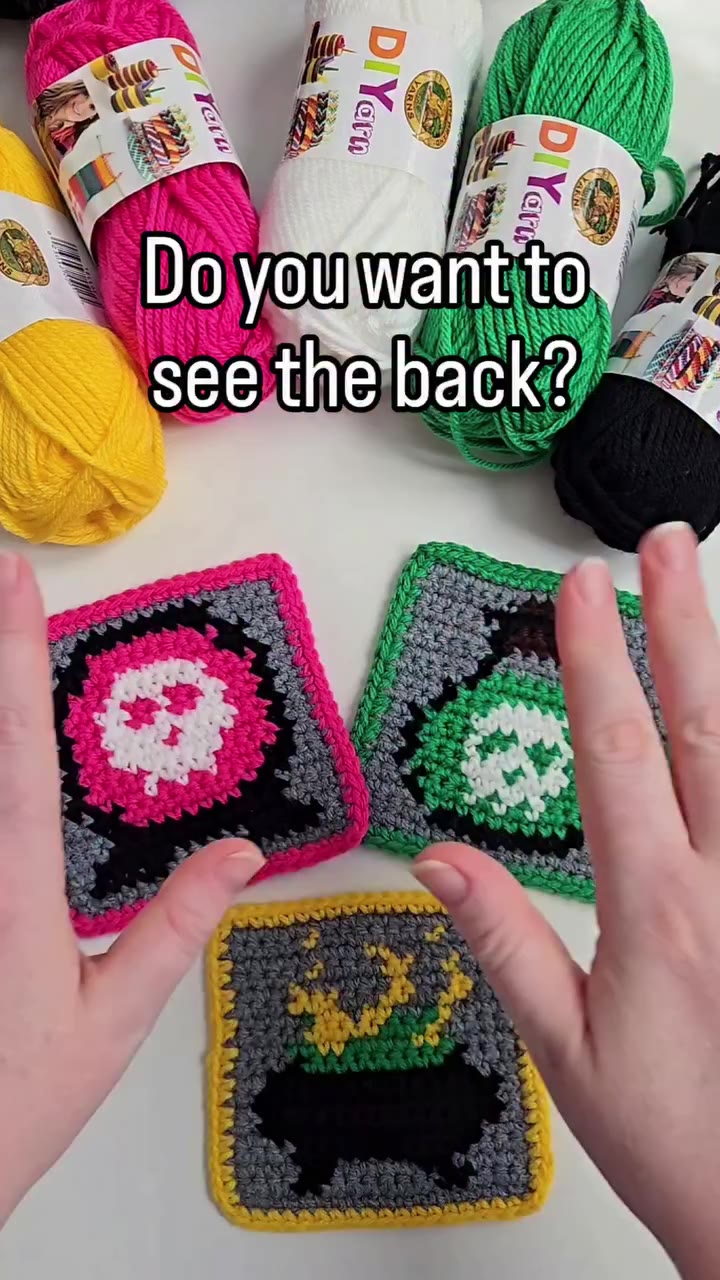 Say "squares" for the links to this new release The Cute Witch Squares crochet…