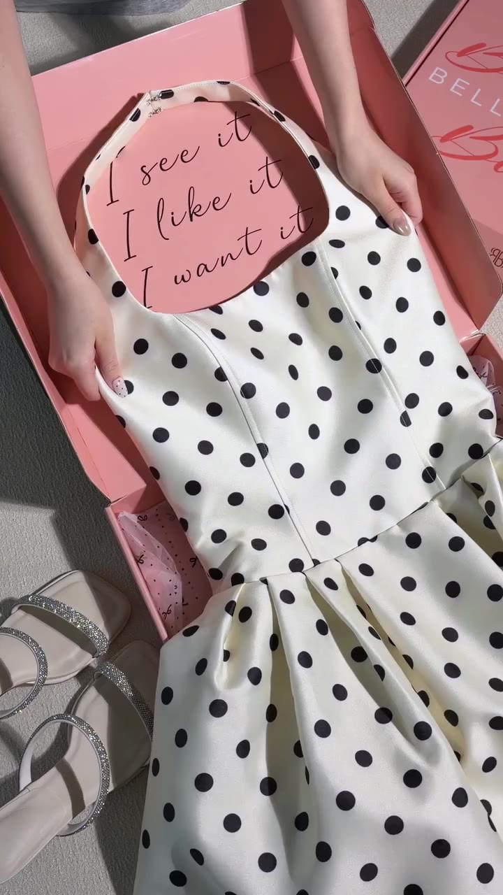 Three dreamy dresses 🤍Vintage polka dots & clean minimalist silhouettes, each…