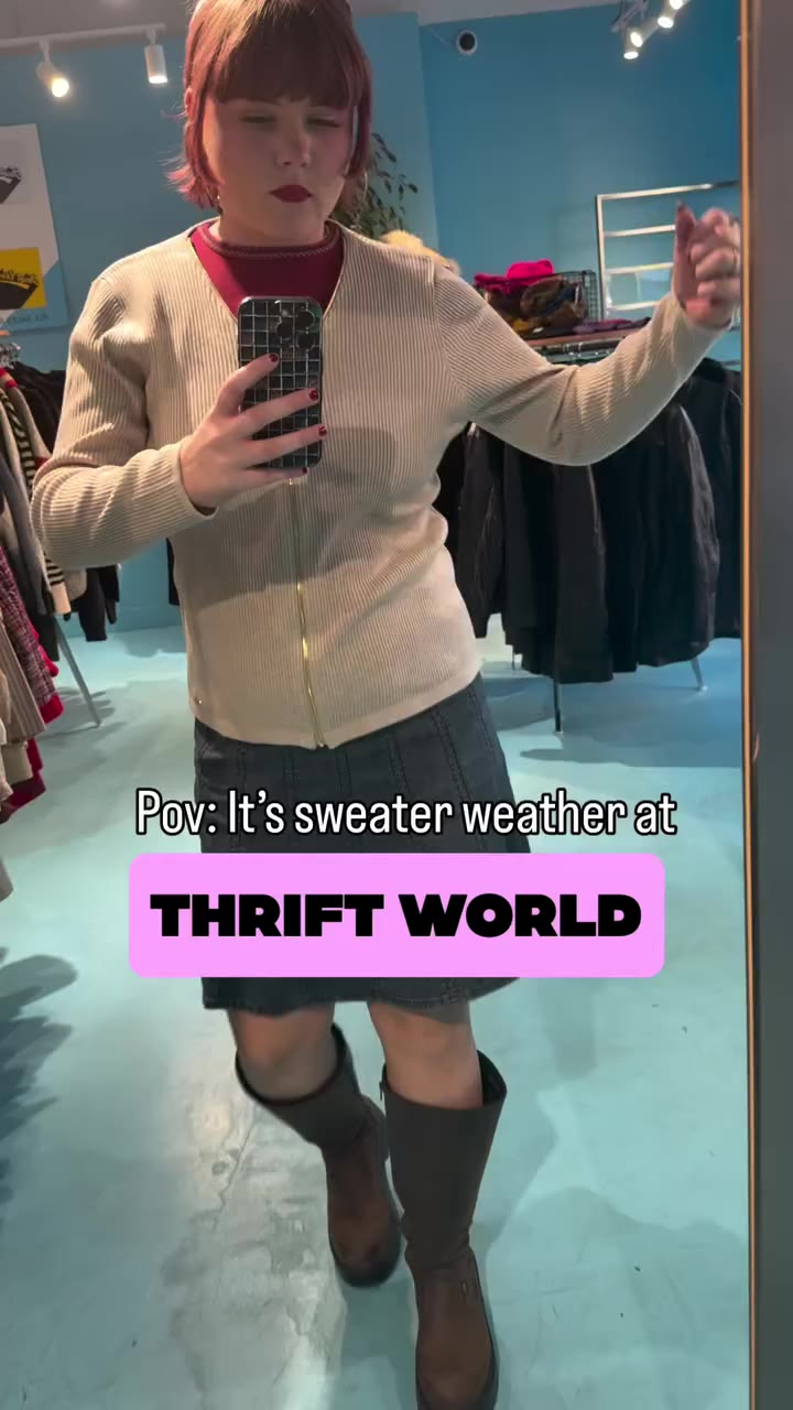 Sweta wetha 🍁✨ #thriftworld #vancouverthrift #fallfashion #sweaterweather…