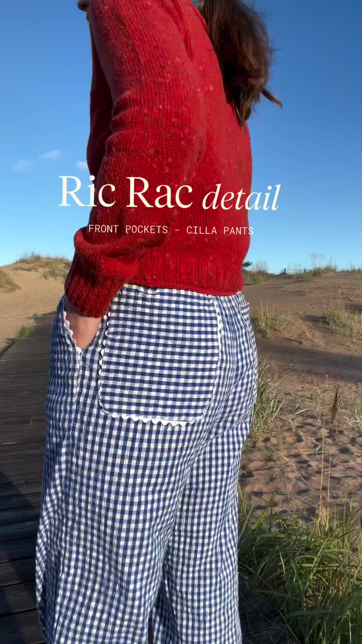 Here is one fun detail you can use for the Cilla pants ❤️ I made this gingham…