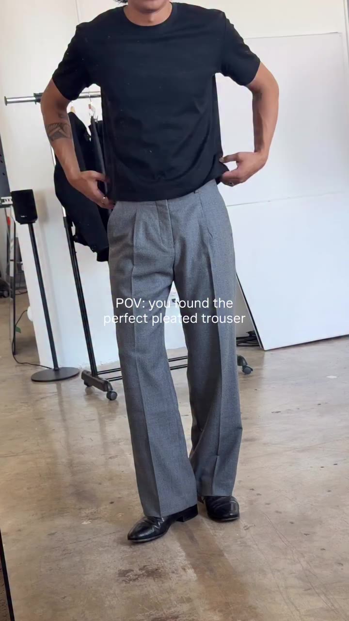 Pleated Trousers. Wool. Available this Friday 10am PST. Join email list for…