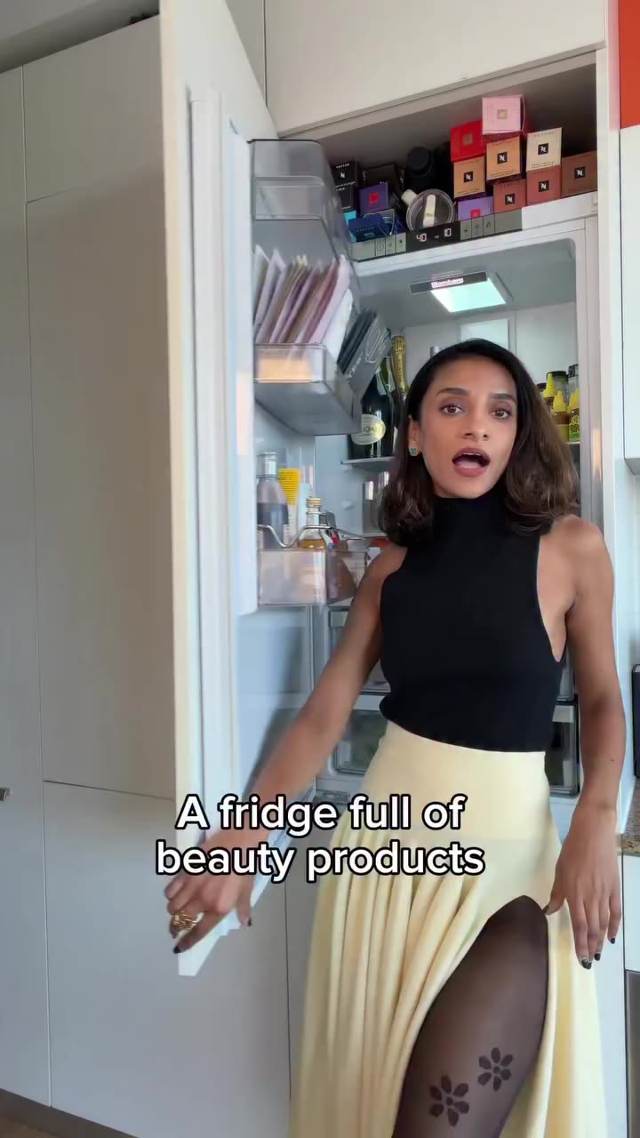Who needs groceries when I have a fridge full of amazing skincare 😅