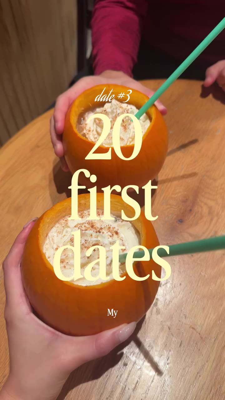 Date 3/20: pumpkin spice lattes from @starbucks served in mini pumpkins all…