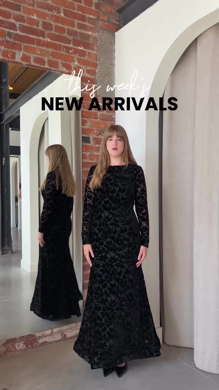 This week’s new arrivals are all about fall!! A fun sequin mini, velvet gowns…
