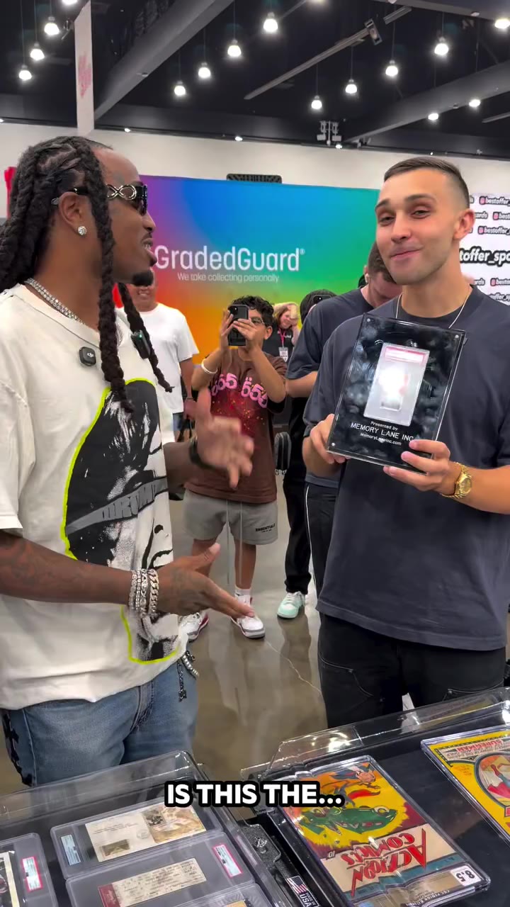 Would you spend $12 MILLION for a trading card?? 🤯 Watch the full Quavo video…