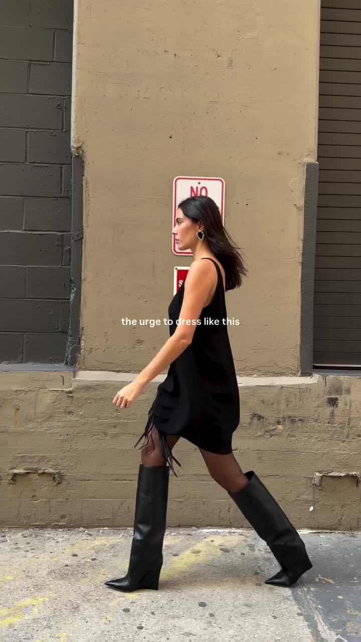 before the cold takes over…. dress @acnestudios boots @jimmychoo 🎥…