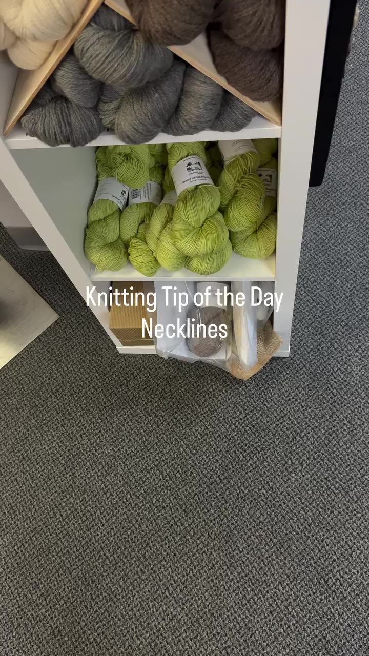 Knitting Tip of the Day: Necklines! #knittingtip #knittinghelp…