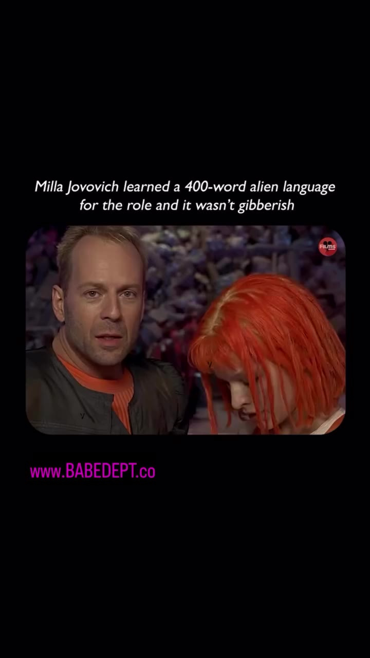 Milla Jovovich didn’t just memorize random alien sounds for The Fifth Element…