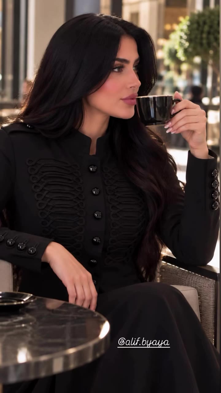 Alif.byaya — Where elegance speaks softly ✨ عباية سوداء فاحمة بقصة مخصرة بدون…