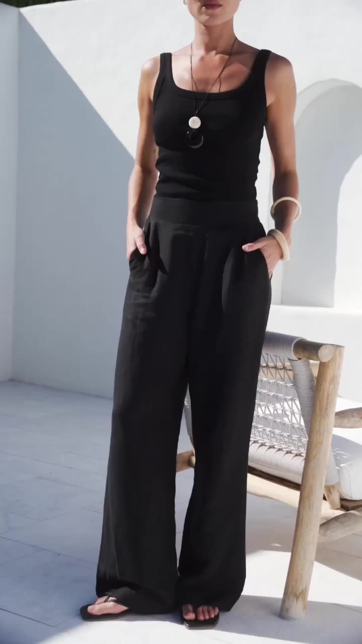 The Guardian Black Linen Pant just entered our wardrobe and we are never…