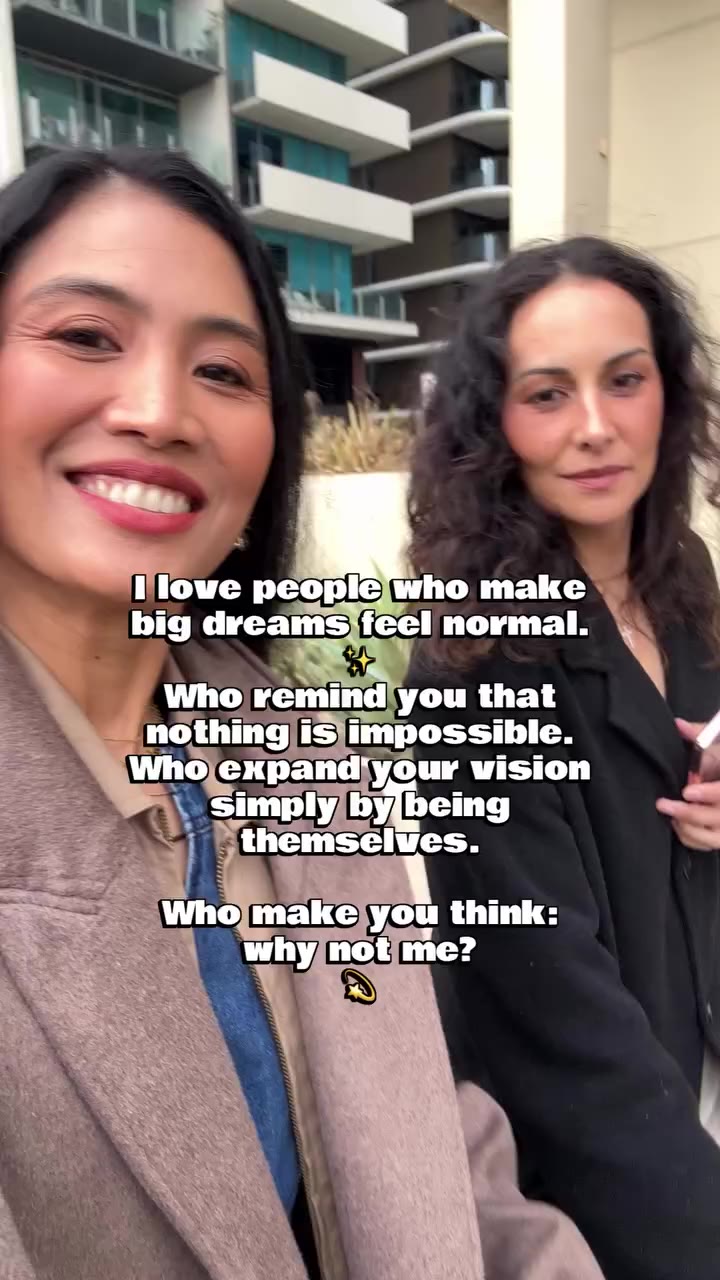 I love people who make big dreams feel normal. ✨ Who remind you that nothing…