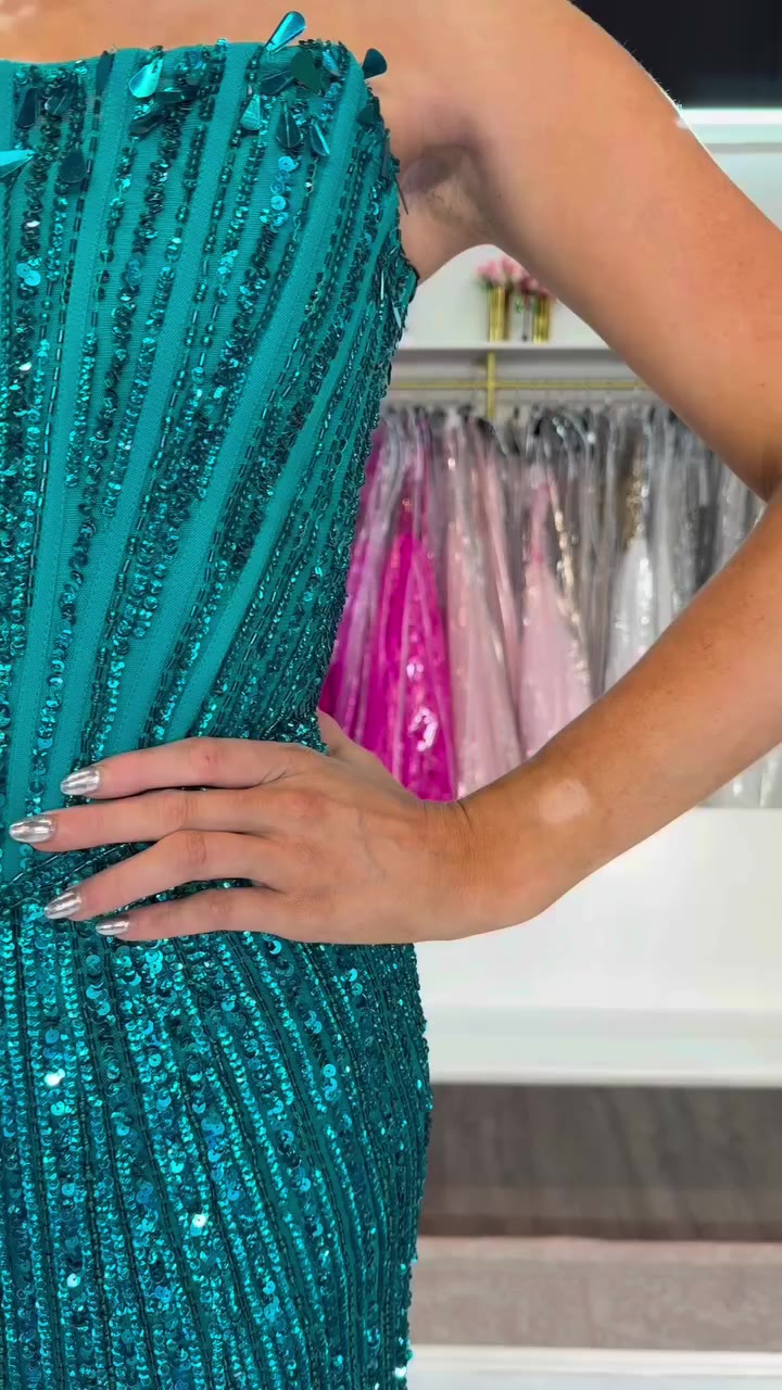 Just in!! Sherri Hill 57963 Jade size 2 Peacock size 0 🎁FAULKENBERY’S…