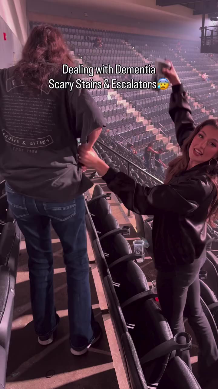 The key is to always have their hand on a rail or your arm… and…