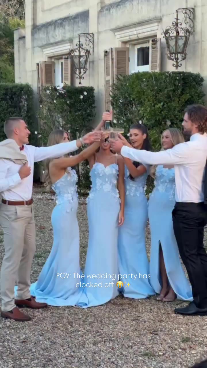 POV: the bridal party & groomsmen have officially clocked off 🥂✨ Shop the…