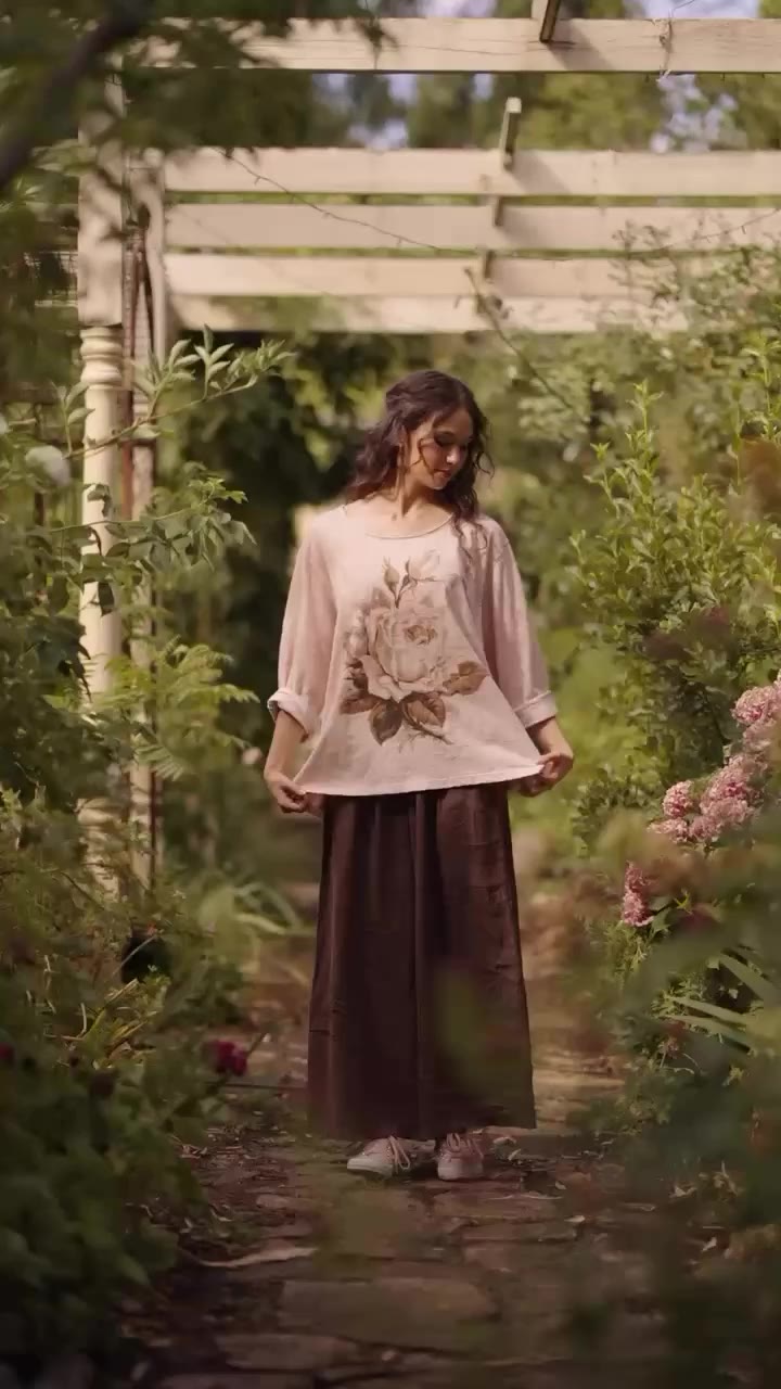 Back in stock - the ever popular Bonnie Rose shirt in Blush pink with Sepia…