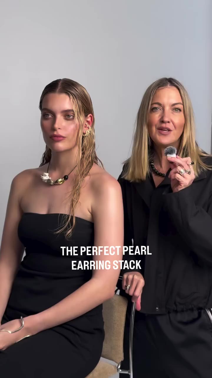 Say hello to the perfect new pearl earring stack.