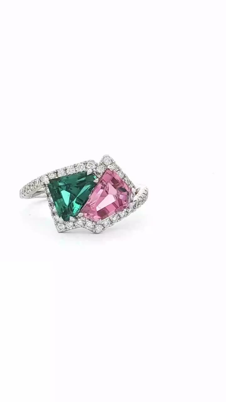 New ring alert Tourmaline + diamonds = basically jewellery candy The colours…