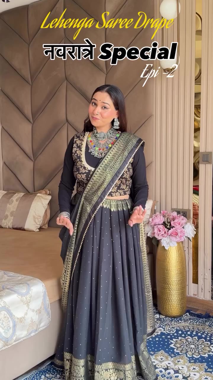 Navratri Series – Episode 2 ❤️ 9 Days, 9 Different Looks, 9 Different Drapes…