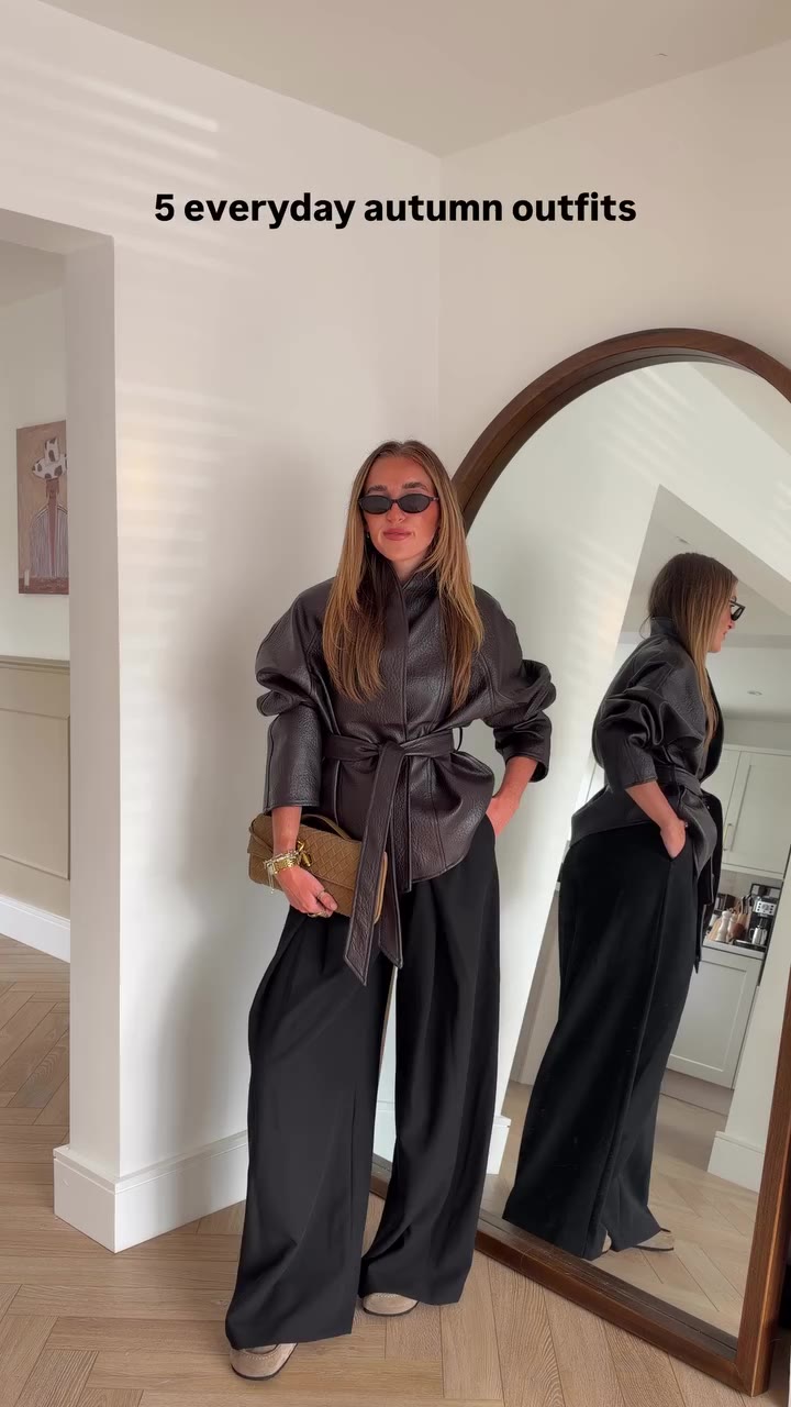 5 everyday autumn outfits!🖤 #autumnoutfit #autumnoutfitideas #autumnoutfitinspo