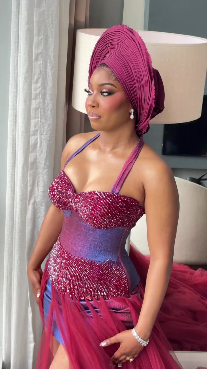 The absolutely gorgeous modupe @debbymo_ Mua @edens_glam Gele @sammyinventions…