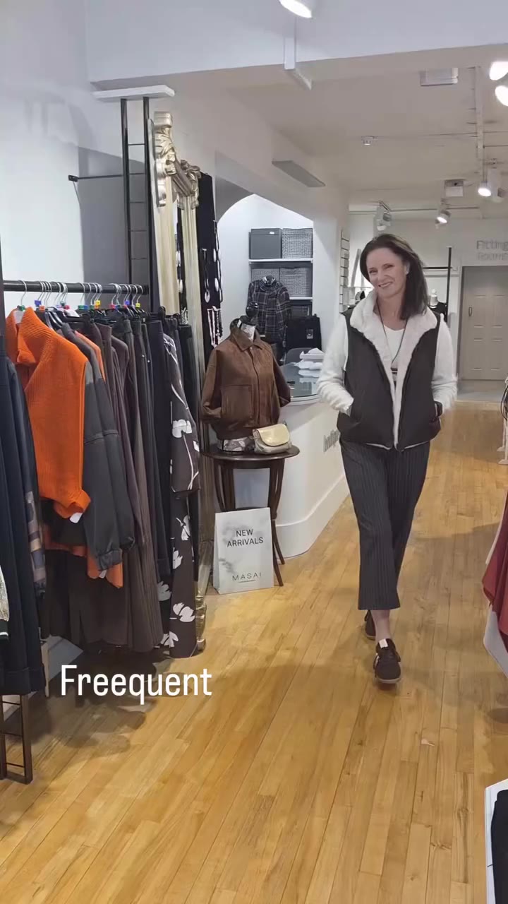 Cosy , reversible gilet and crop trousers from #freequent #newarrıvals…