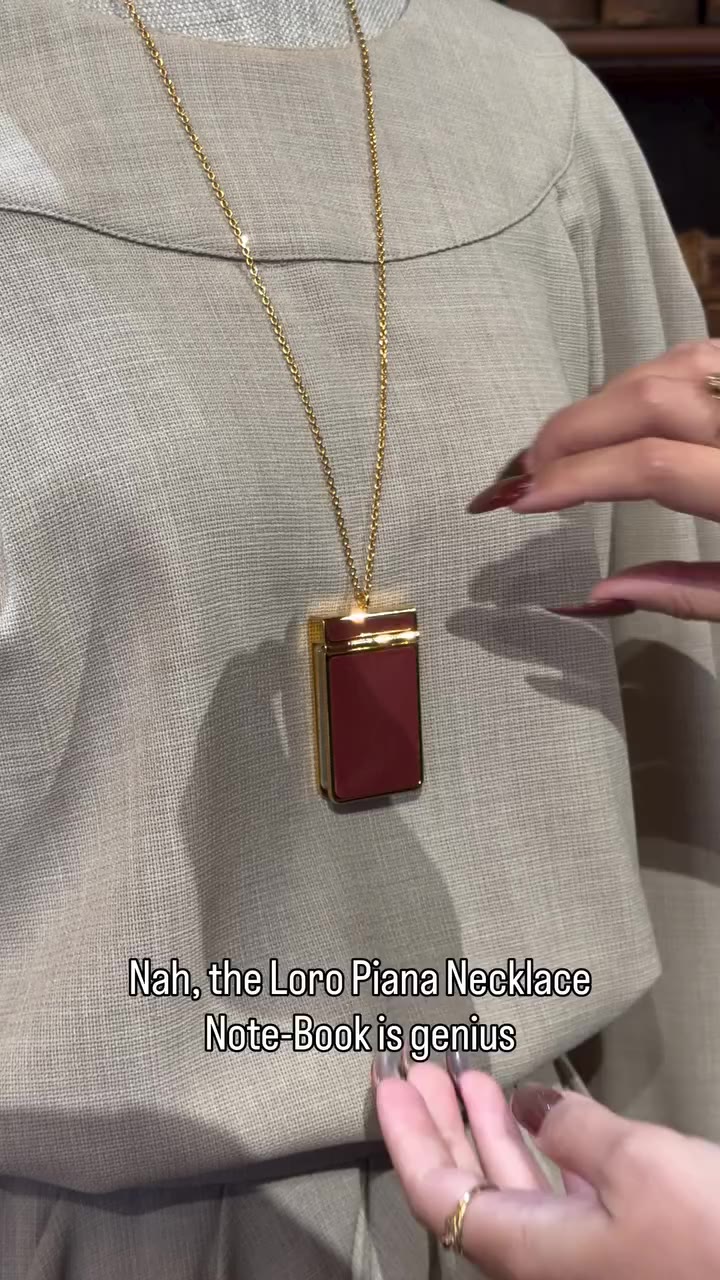 LORO PIANA MADE A NOTE-BOOK NECKLACE 😭