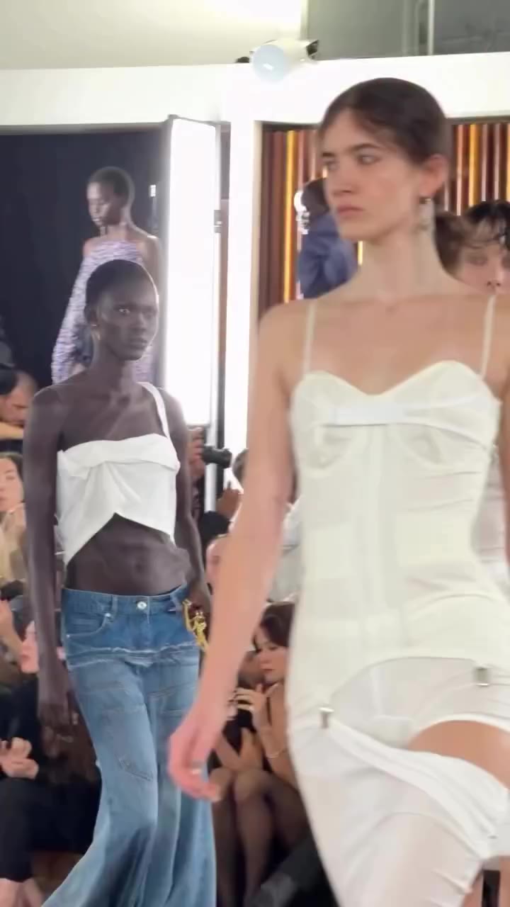 Striking 🩵🩶 #fashion #style #denim #melanin #catwalk