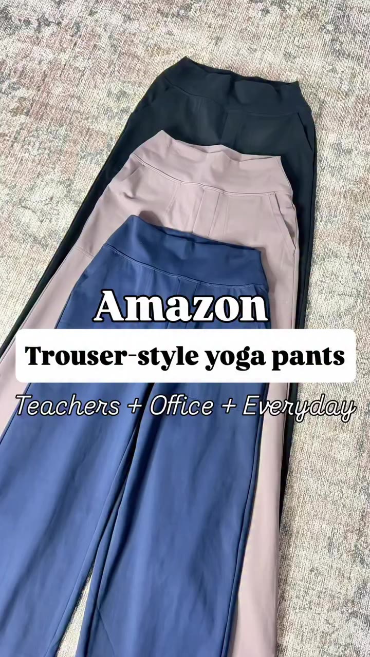 Comment PANTS below to shop these trouser-style yoga pants that are perfect…