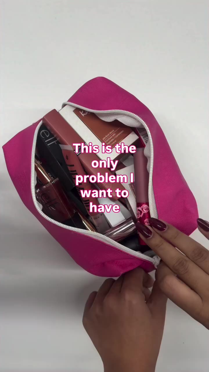 Girl math says it still fits 💄 There’s definitely some room left somewhere!