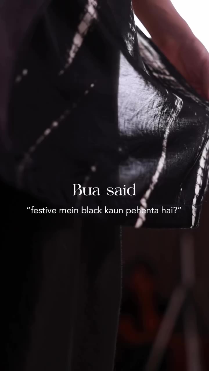POV: Bua said black isn’t festive. 😭 But somehow black makes us look thin…