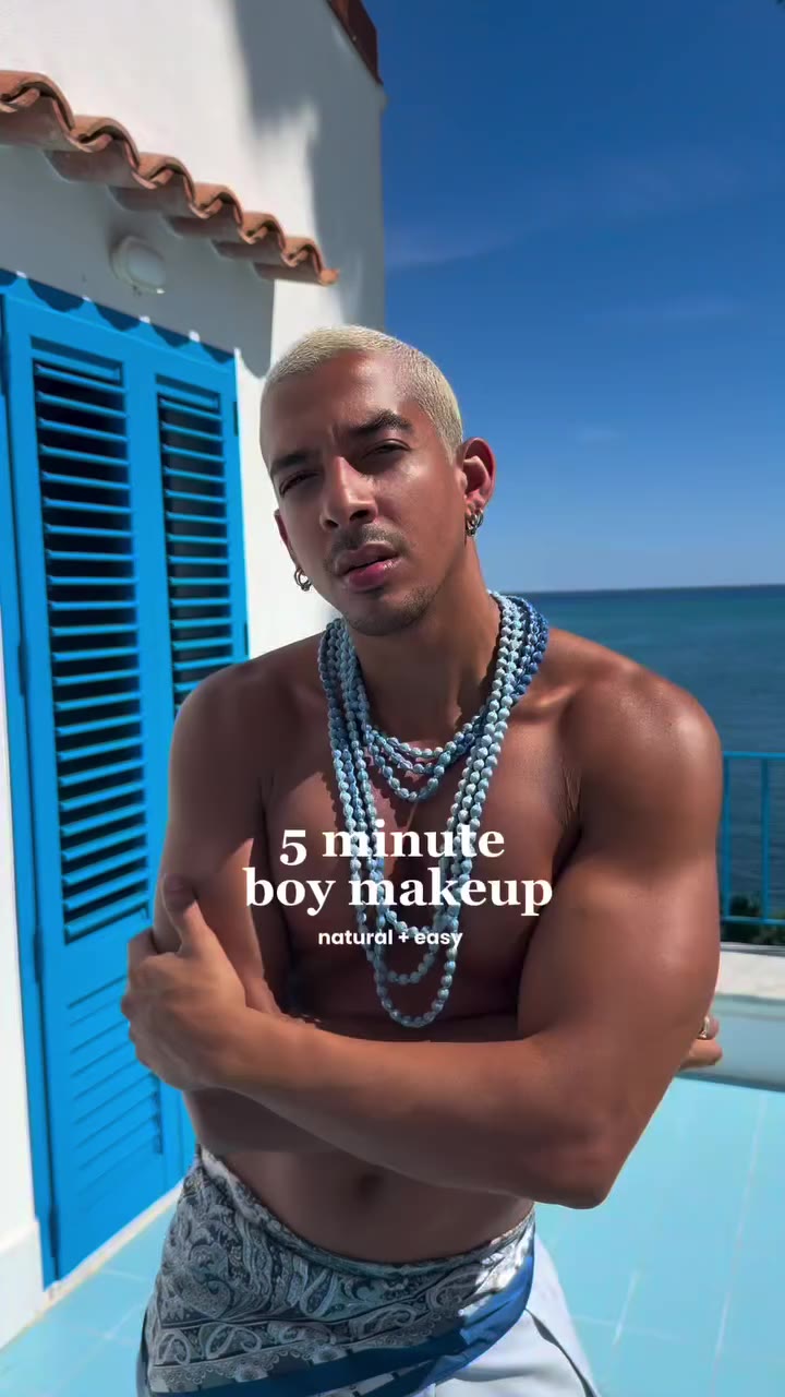 Quick natural boy makeup tutorial. Blush @hauslabs eyebrow gel @elfcosmetics…