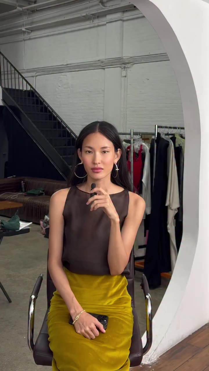 On set with @hyunjoo_hwang , model, ballerina, and the face of our Patina…