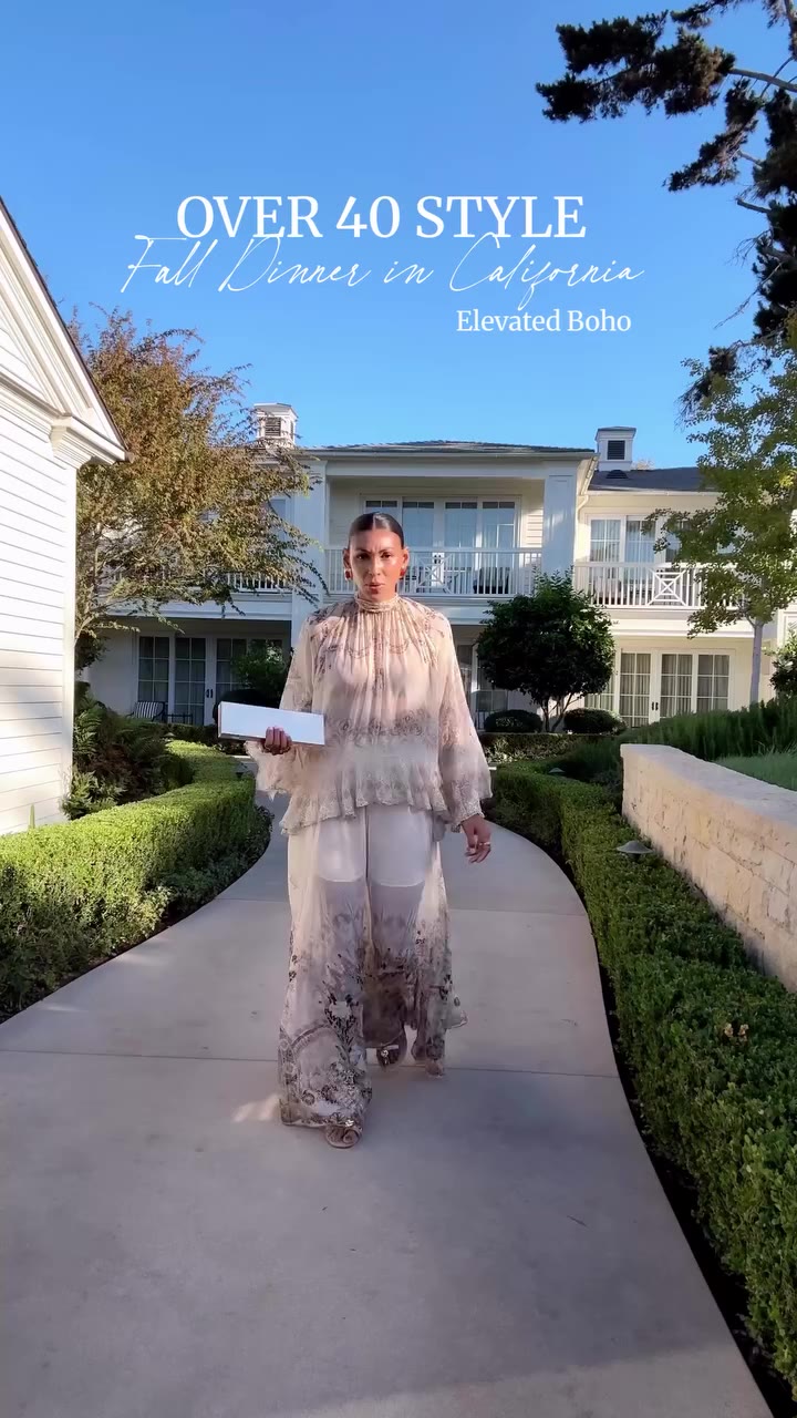 Over 40 Style in an elevated boho look for a fall dinner in California ✨…