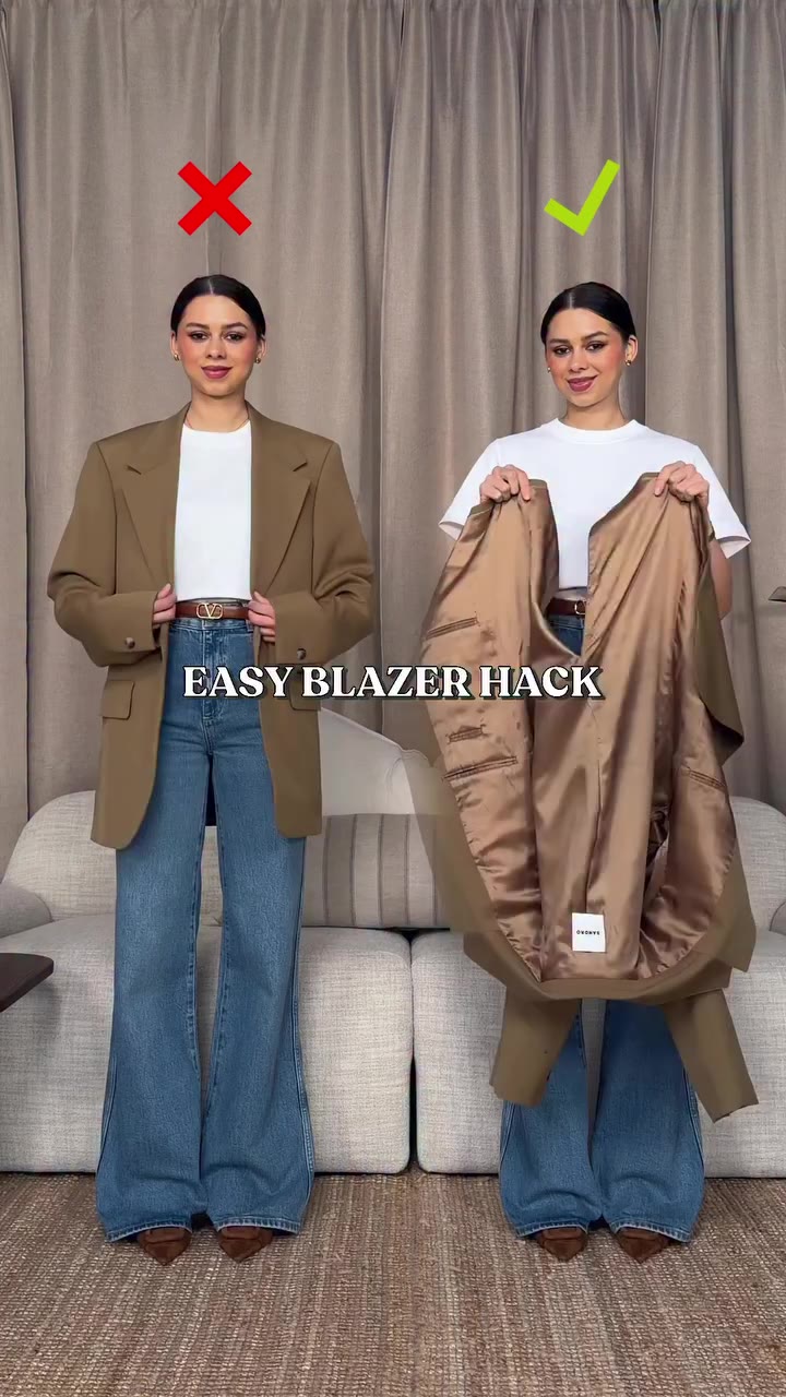 How to crop your blazer 🤯 | Would you try this? Vote in poll 🤍 Easiest way…