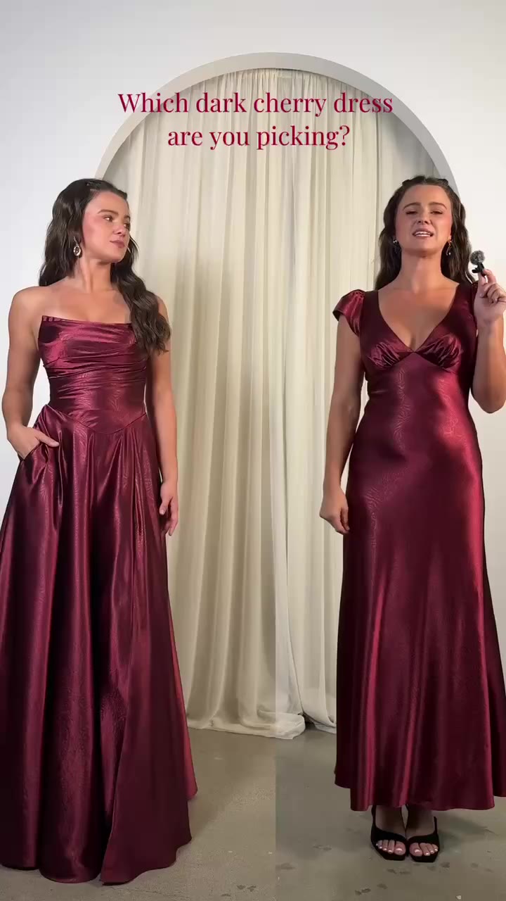One color, too many good options. Which dress are you choosing? 🍒