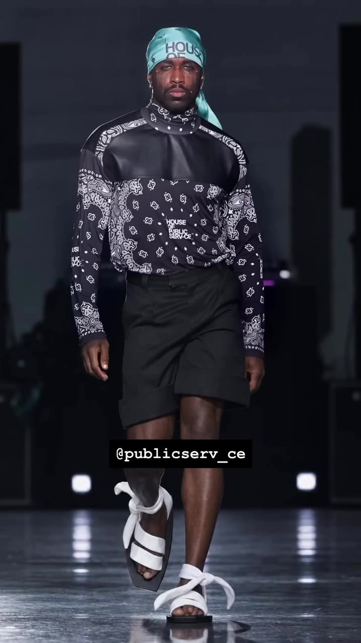 Model spotlight: @the_yvesdropper The Rest is Noise SS27 @publicserv_ce…