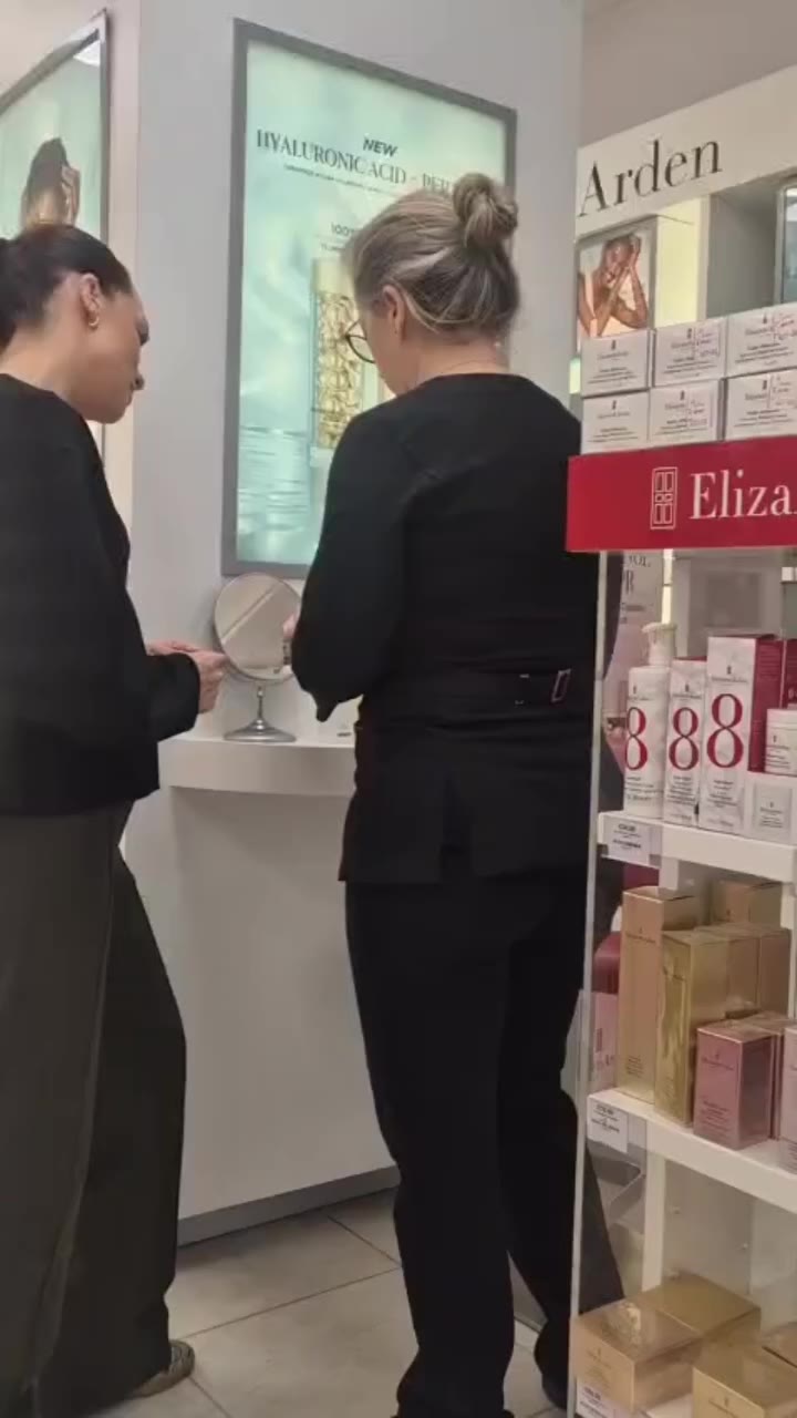 Check out the Elizabeth Arden Counter at your Shaws for 15- min spa services…