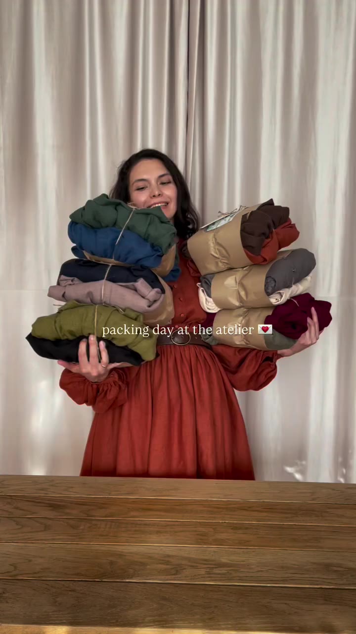 📦 Come pack a big Little Women Atelier order with us - 12 dresses, each one…