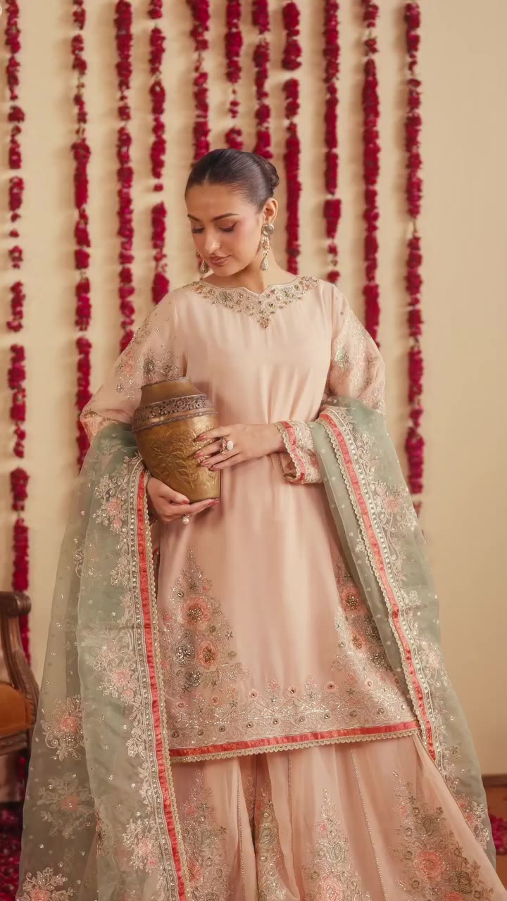 𝑮𝑼𝑳𝑩𝑨𝑯𝑨𝑹 A celebration of soft hues and intricate details — Gulbahar…