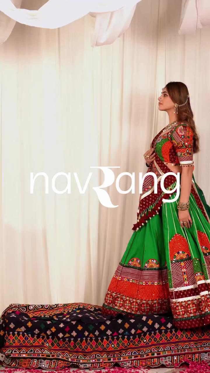 DAY — 5 A collection made in Green and orange is all you need this Navratri…