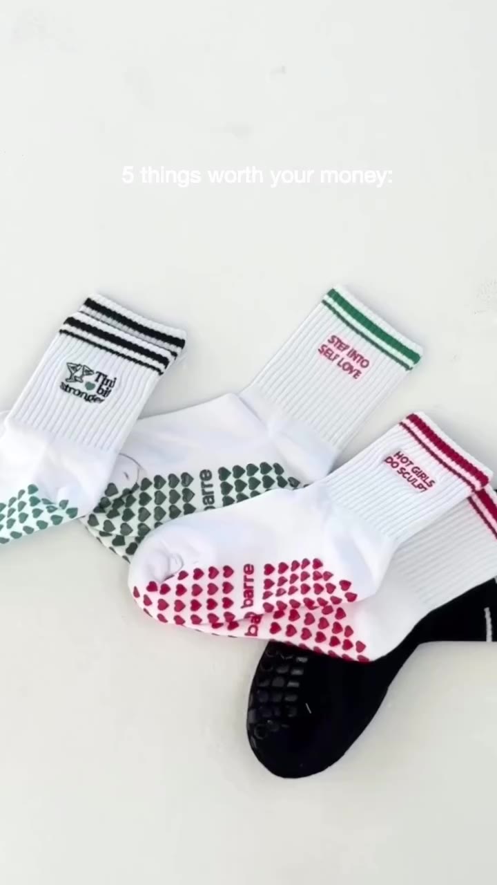 5 things worth your money? We’ll let the PilaBarre grip socks speak for…