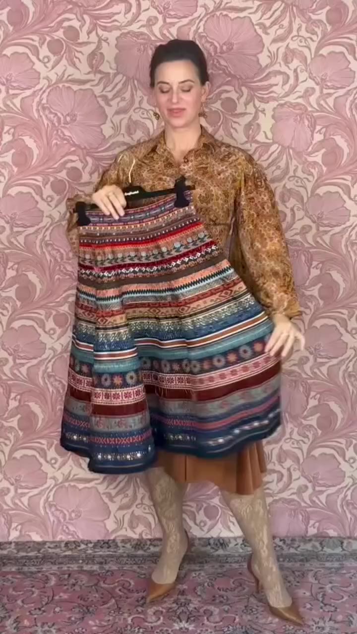 The Woodshed Ribbon Skirt takes the signature Lena Hoschek silhouette into a…