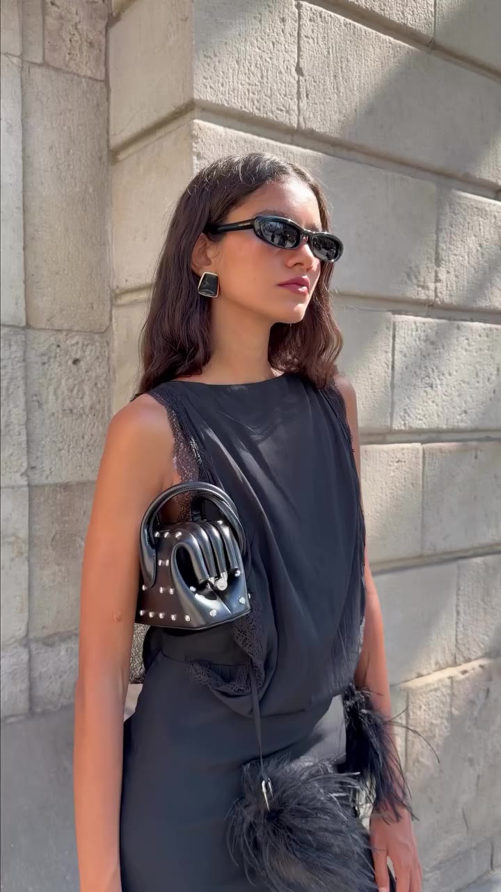 A new-season take on the black dress. Shop the 16Arlington Gabby Gown via the…