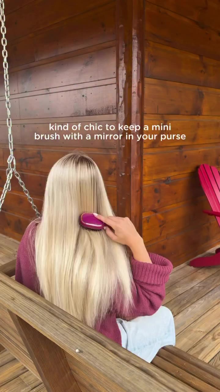 Us 🤝 Never going anywhere without our Mini Boar Bristle Brush. The ultimate…