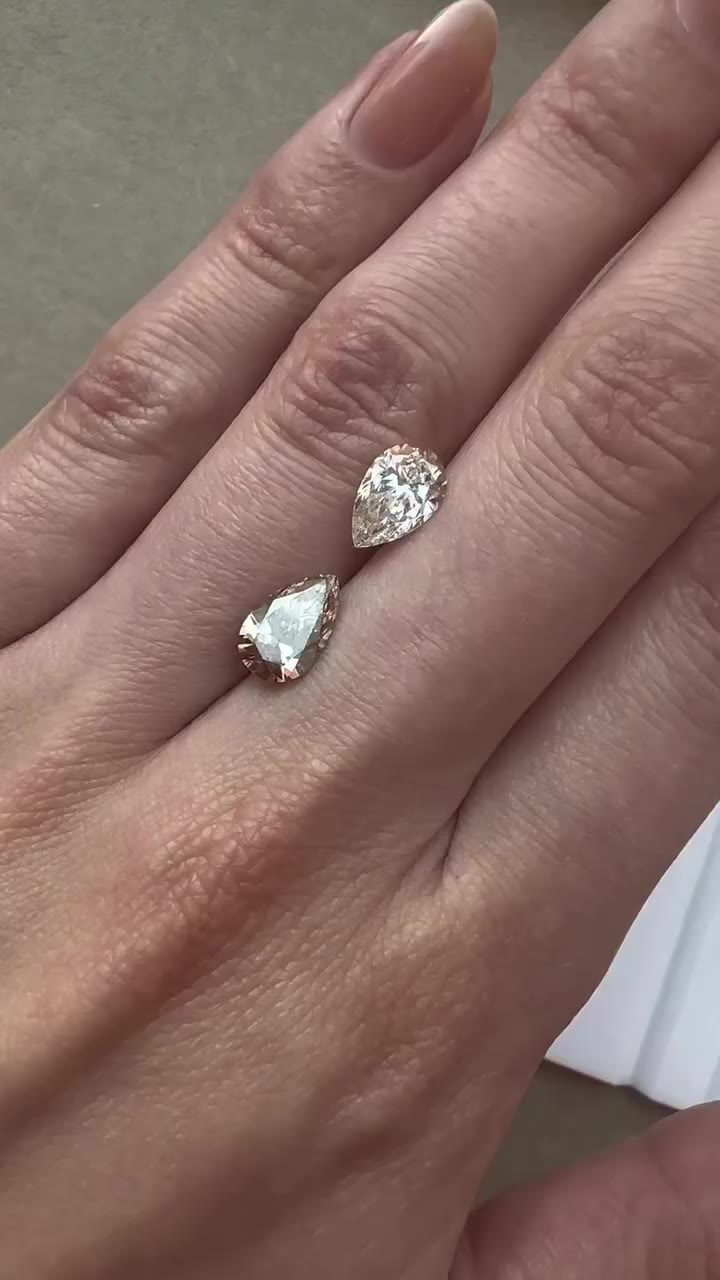 We worked closely with our client to get this toi et moi ring exactly right…