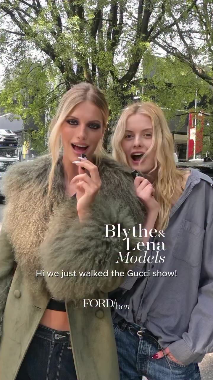 Blythe debuts worldwide for @Gucci today alongside with Lena🖤 #FORDModelsBCN…