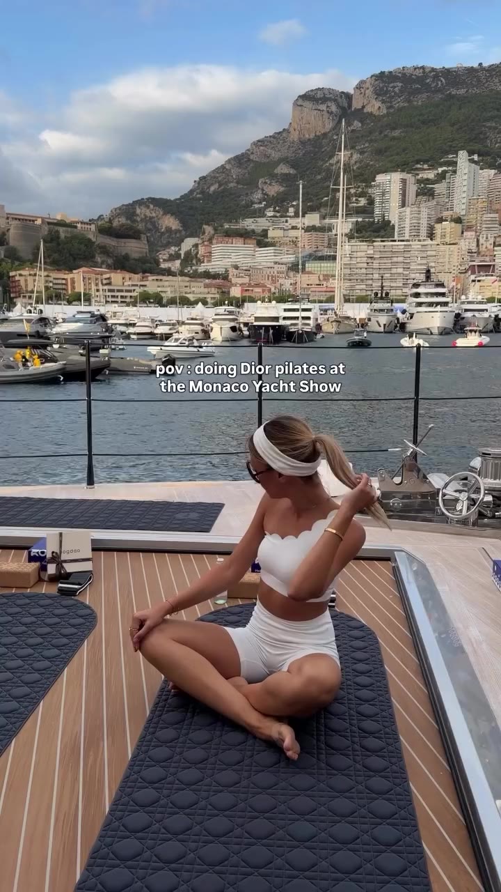 Dior pilates during Monaco Yacht Show 🛥️✨ event by @flow.intowellness boat…