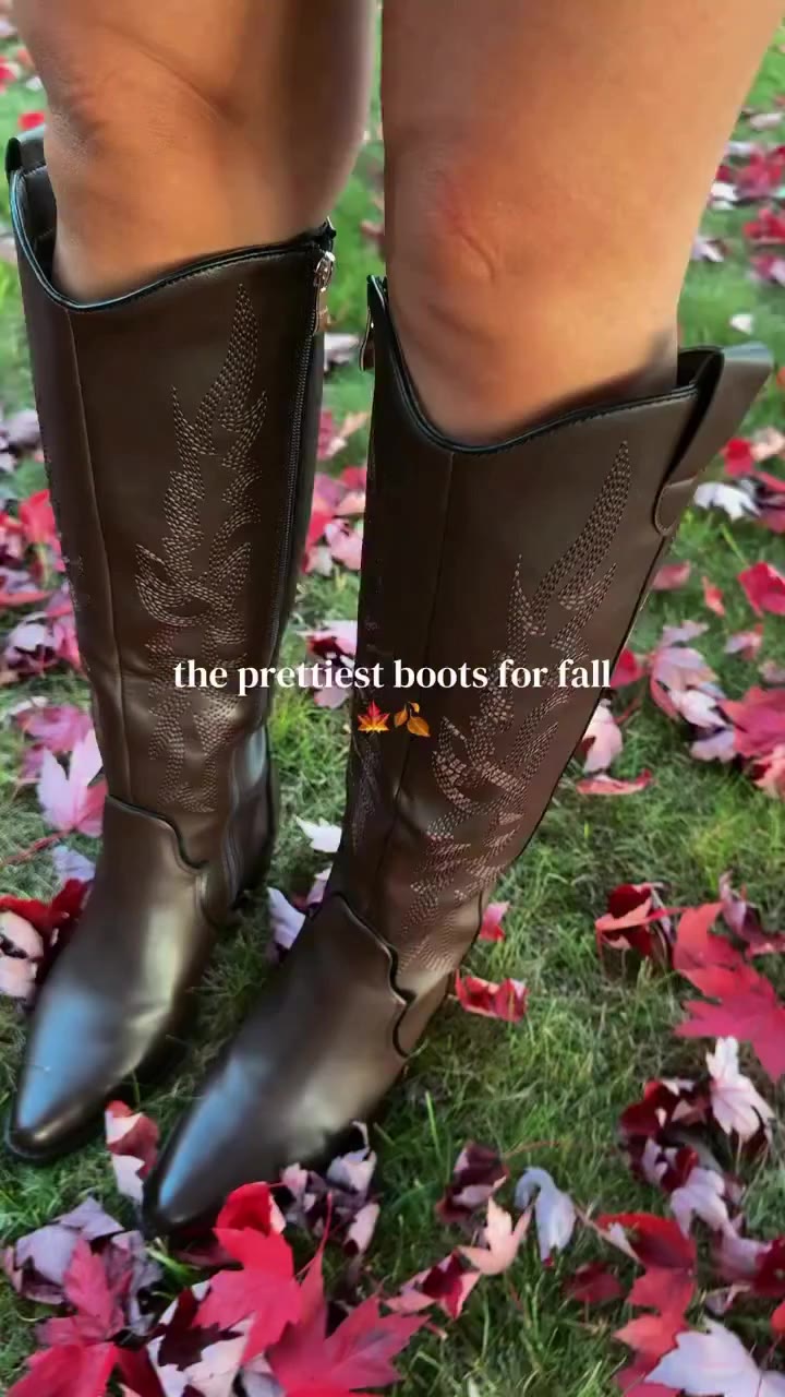The prettiest boots for fall happen to be Western Embroidered Cowboy Boots…