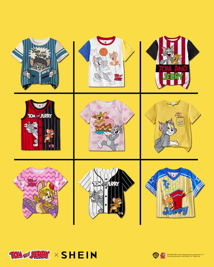 Encontre itens de Tom & Jerry na collab SHEIN x Warner Kids para transformar…